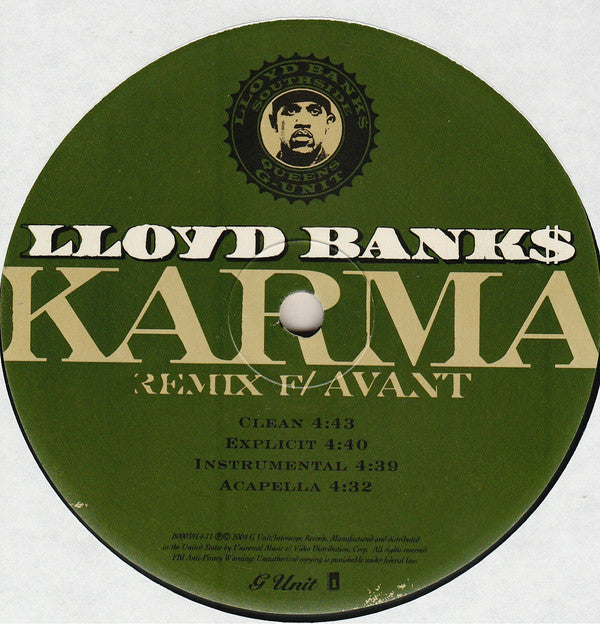 Lloyd Banks feat. Avant (2) : Karma (Remix) (12")