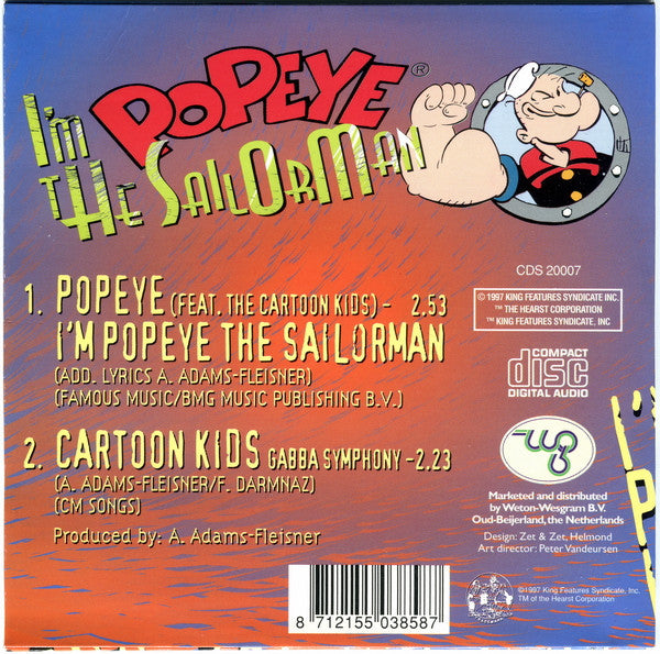Popeye The Sailor Man : I'm Popeye The Sailorman (CD, Single)