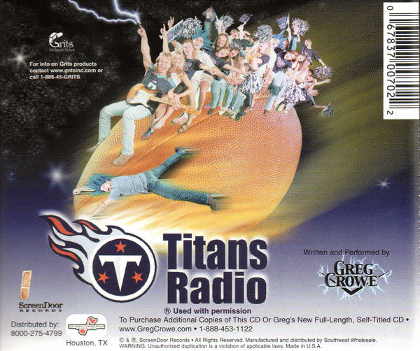 Greg Crowe : We're Fired Up! (Official Anthem Of Titans Radio) (CD, Single)