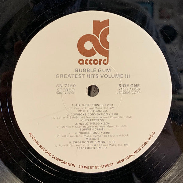 Various : Bubble Gum Greatest Hits Vol. 3 (LP, Comp)