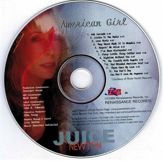 Juice Newton : American Girl (CD, Album)