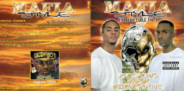 Mafia Style : Unpredictable Vol. I - Working With Something (CD, Album)