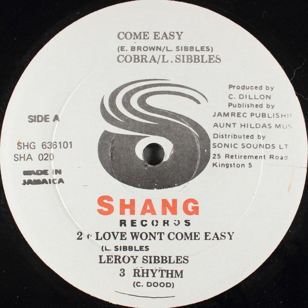 Mad Cobra & Leroy Sibbles / Bobby Crystal / Major Christie : Come Easy / Get Close / Girl You Are My Everything (12")