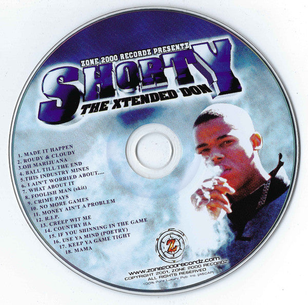 Shorty (30) : Keepin’ It Rowdy & Cloudy (CD, Album)