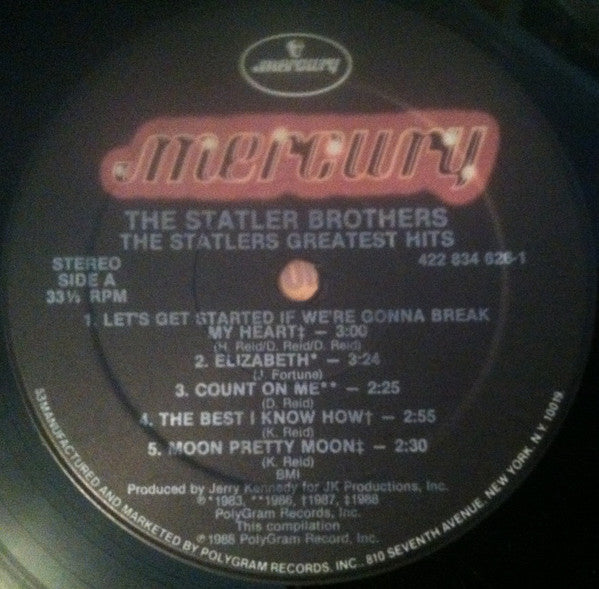 The Statler Brothers : The Statlers Greatest Hits (LP, Comp, 53,)