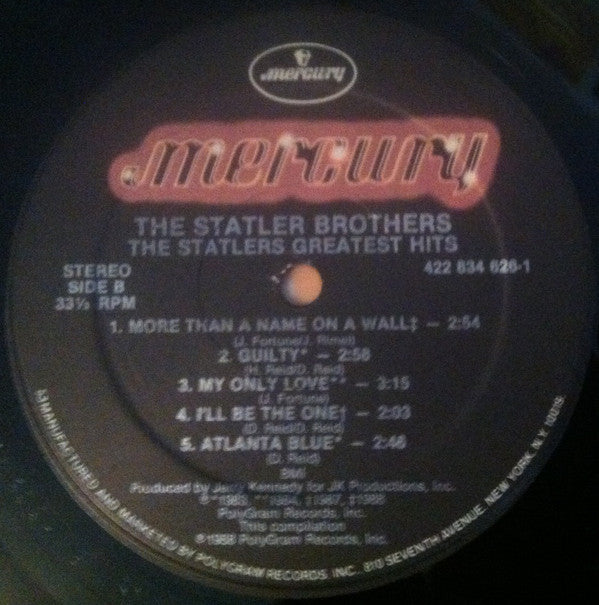The Statler Brothers : The Statlers Greatest Hits (LP, Comp, 53,)