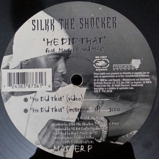 Silkk The Shocker Featuring Master P And Mac (2) : He Did That (12")