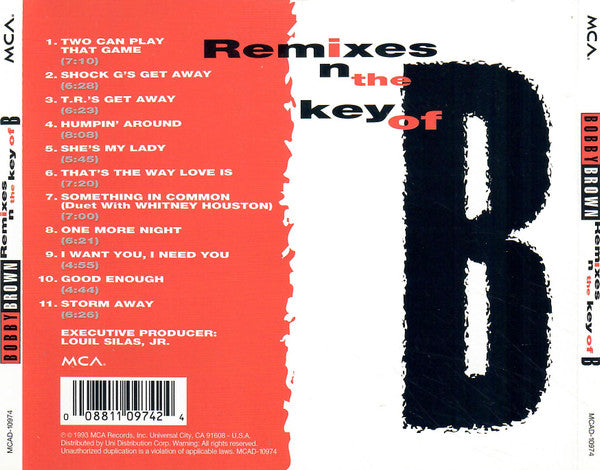 Bobby Brown : Remixes In The Key Of B (CD, Comp)