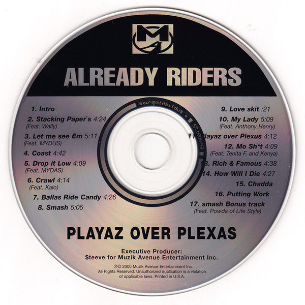Already Riders : Playaz Over Plexus (CD, Album)