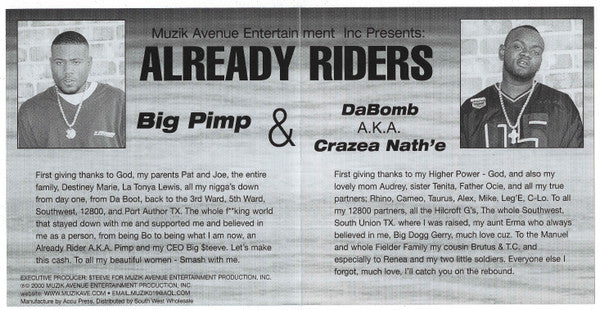 Already Riders : Playaz Over Plexus (CD, Album)