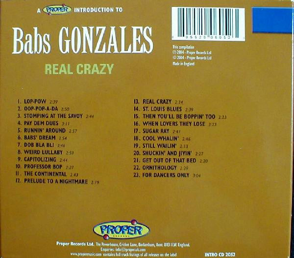 Babs Gonzales : A Proper Introduction To Babs Gonzales: Real Crazy (CD, Comp)