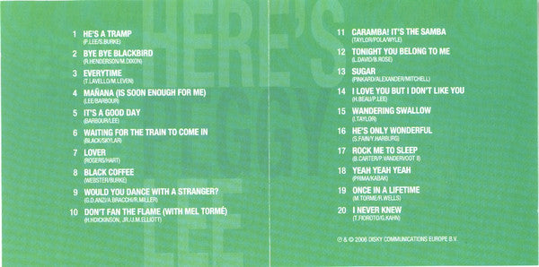 Peggy Lee : Here's Peggy Lee (CD, Comp)