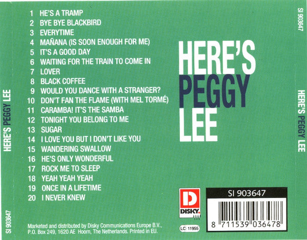 Peggy Lee : Here's Peggy Lee (CD, Comp)