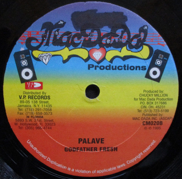 Beenie Man / Godfather Fresh : Selassie I Calling / Palava (12")