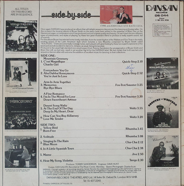 Bryan Smith (10), Brian Dee : Side By Side (LP)