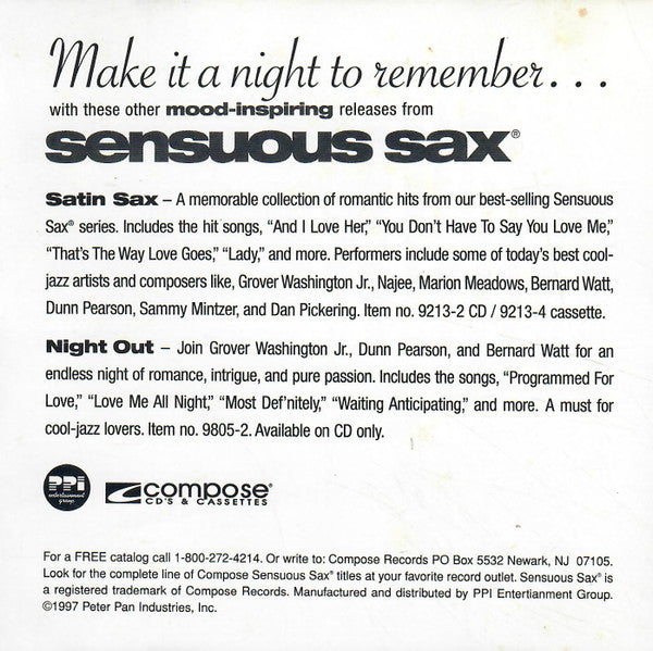 Dunn Pearson* With Special Guests Najee & April Harris : Up All Night (Satin Sax) (CD, Single)