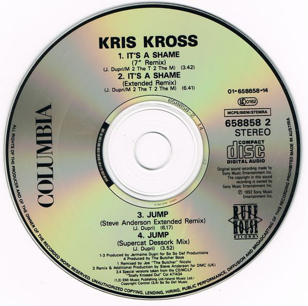Kris Kross : It's A Shame (CD, Single)