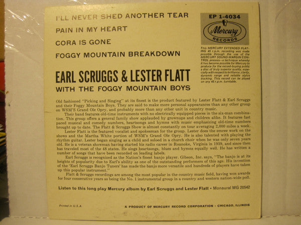Lester Flatt & Earl Scruggs And The Foggy Mountain Boys* : Lester Flatt & Earl Scruggs And The Foggy Mountain  Boys (7", EP)