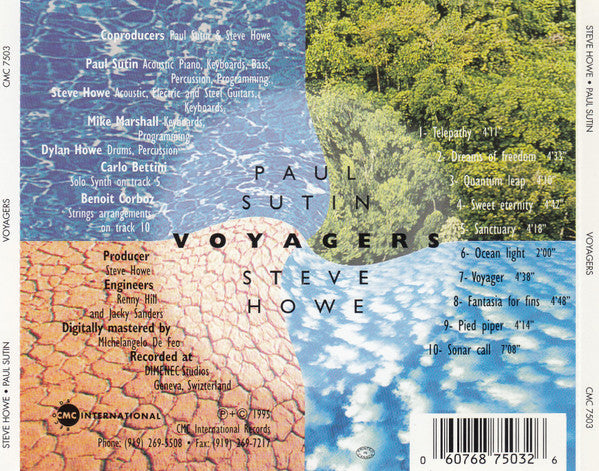 Paul Sutin • Steve Howe : Voyagers (CD, Album)