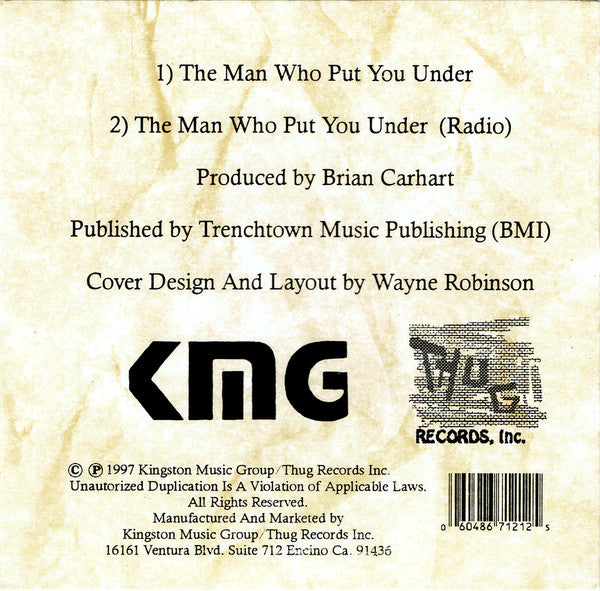 The Bredrin Daddys : The Man Who Put You Under (CD, Single, Promo)