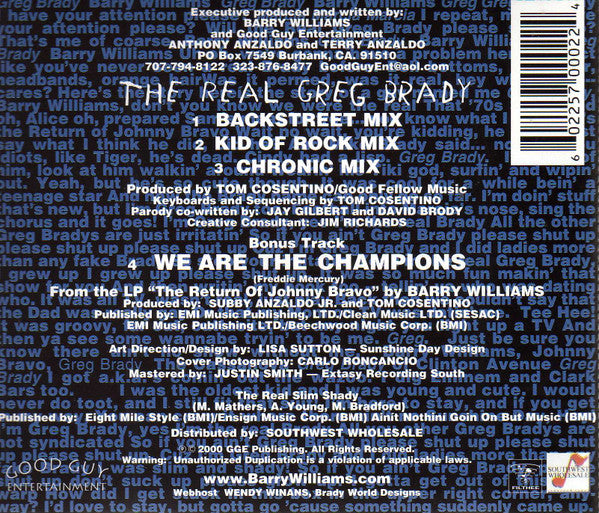 Barry Williams : The Real Greg Brady (CD, Maxi)