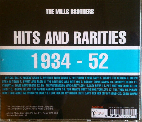 The Mills Brothers : Hits And Rarities 1934 - 1952 (CD, Comp)
