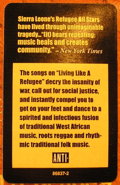 Sierra Leone's Refugee All Stars : Living Like A Refugee (CD, Album)