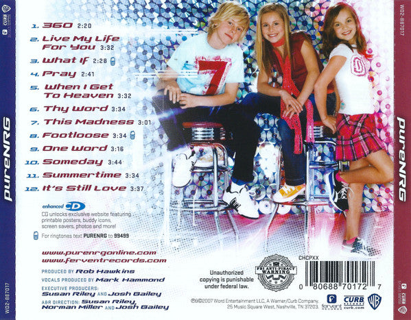 PureNRG (2) : PureNRG (CD, Album, Enh)