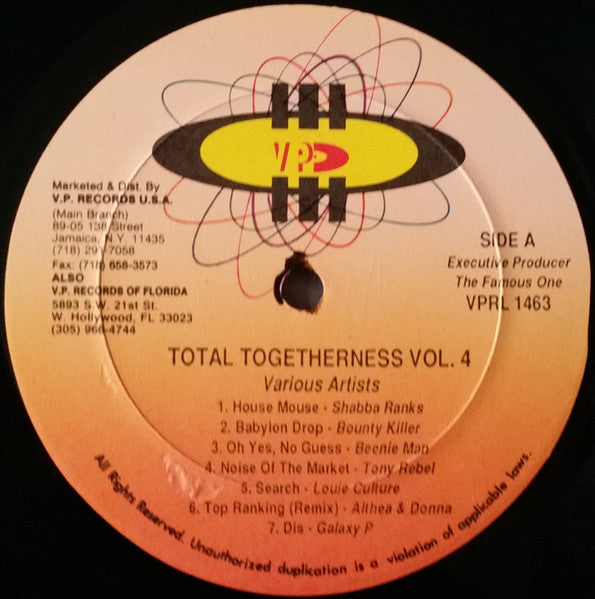 Various : Total Togetherness Volume 4 (LP, Comp)