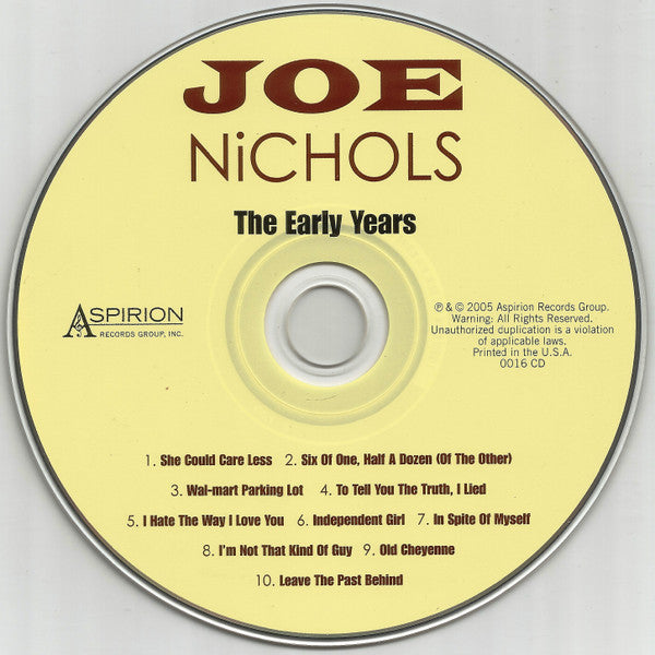 Joe Nichols : The Early Years (CD, Album, RE, RP + DVD)