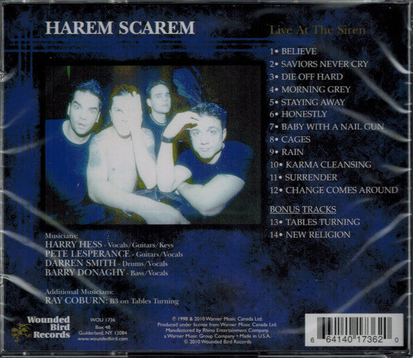 Harem Scarem : Live At The Siren (CD, Album)
