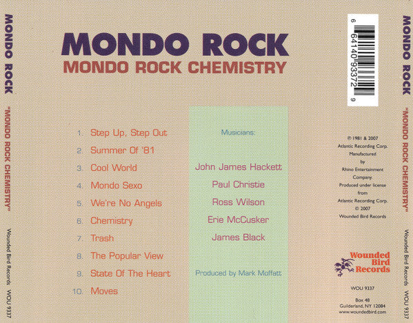 Mondo Rock : Mondo Rock Chemistry (CD, Album)
