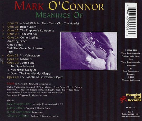 Mark O'Connor : Meanings Of (CD, Album)