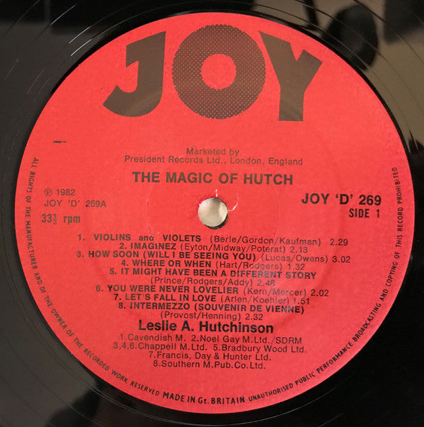 Leslie Hutchinson (2) : The Magic Of Hutch (LP, Album)