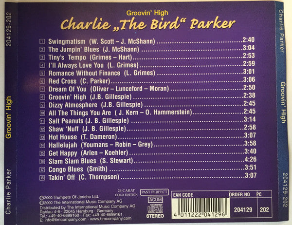 Charlie Parker : Groovin' High (CD, Comp)