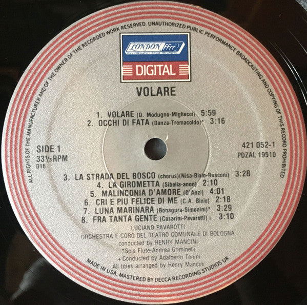 Luciano Pavarotti, Henry Mancini : Volare (LP, Album)