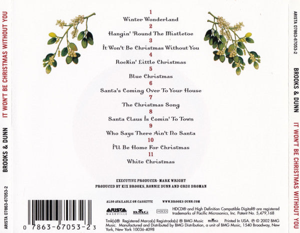 Brooks & Dunn : It Won't Be Christmas Without You (HDCD, Album)