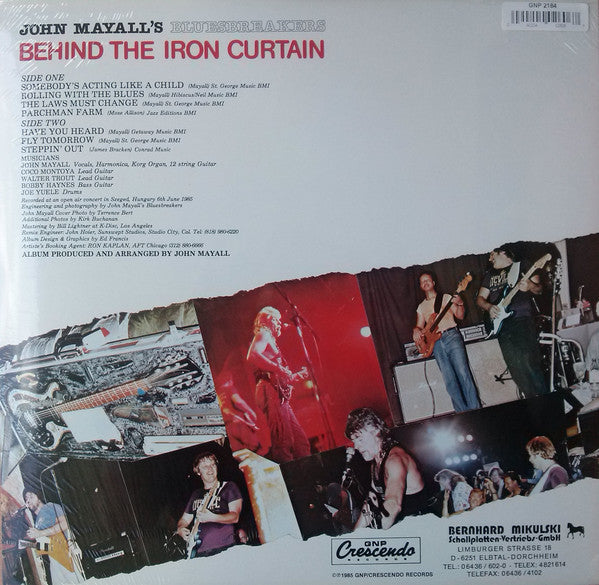 John Mayall's Bluesbreakers* : Behind The Iron Curtain (LP, Album, RE)