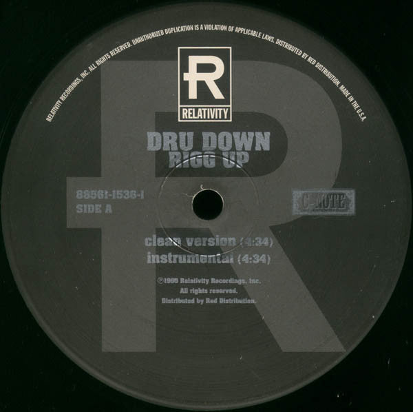 Dru Down Featuring Luniz : Rigg Up (12", Single)