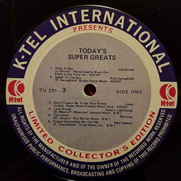 Various : Today's Super Greats - Part-3 (LP, Comp, Ltd)