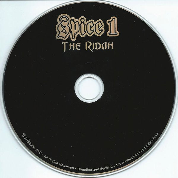 Spice 1 : The Ridah (CD, Album)