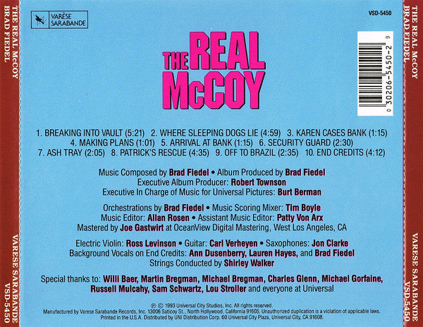Brad Fiedel : The Real McCoy (Original Motion Picture Soundtrack) (CD, Album)