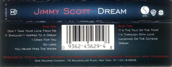 Jimmy Scott : Dream (Cass, Album, Dol)