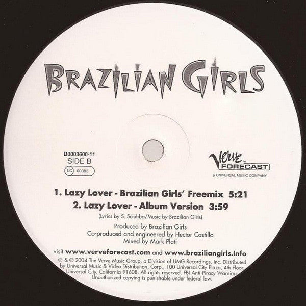 Brazilian Girls : Lazy Lover (12")