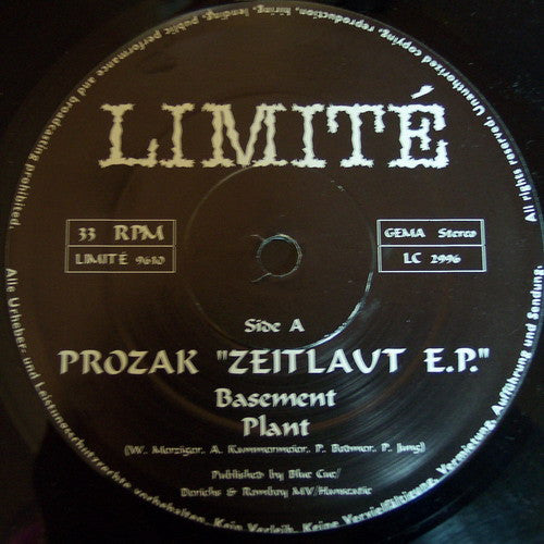 Prozak (3) : Zeitlaut E.P. (12", EP)