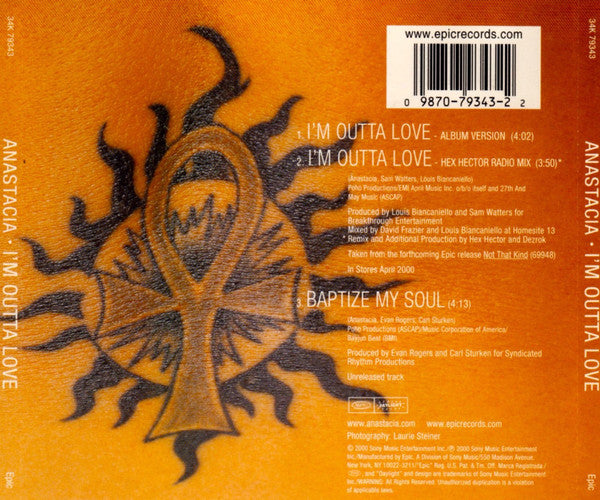 Anastacia : I'm Outta Love (CD, Single)