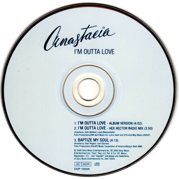 Anastacia : I'm Outta Love (CD, Single)