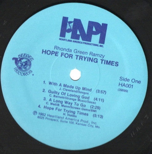 Rhonda Green Ramzy : Hope For Trying Times (LP, Album)